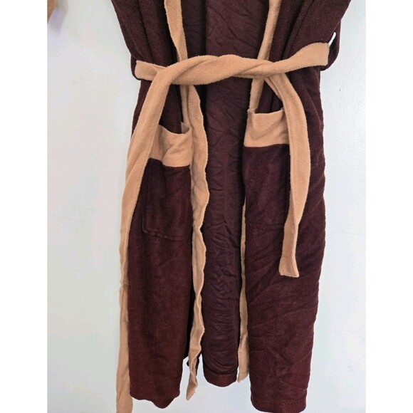 Vintage Robe Mens Large 1980s K-Mart Burgundy Warm Bath Grandpa Rare - Picture 3 of 7